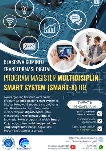 Beasiswa Kominfo - ITB untuk Magister Smart System X